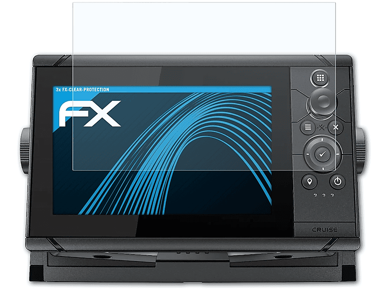 ATFOLIX 3x FX-Clear Displayschutz(für Simrad Cruise 7)