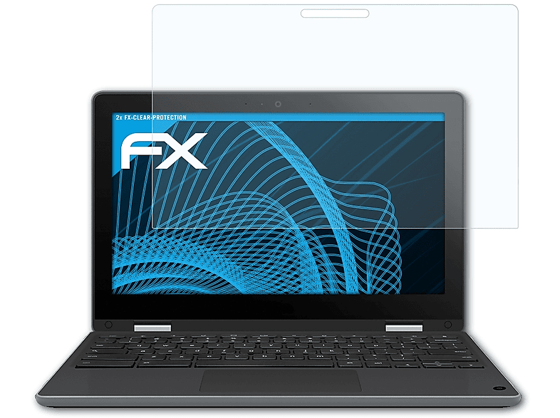 ATFOLIX 2x FX-Clear Displayschutz(für Asus Chromebook Flip (C214MA-BW0163))