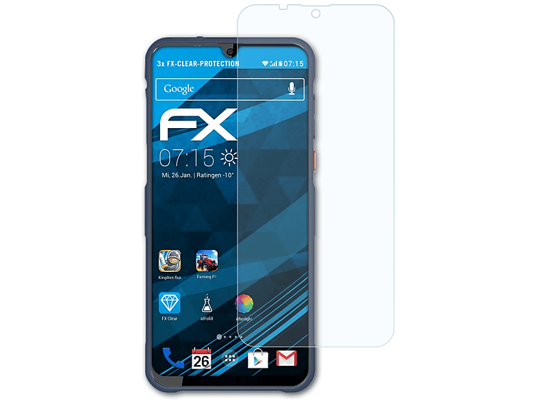 ATFOLIX 3x FX-Clear Displayschutz(für Oukitel Y1000)