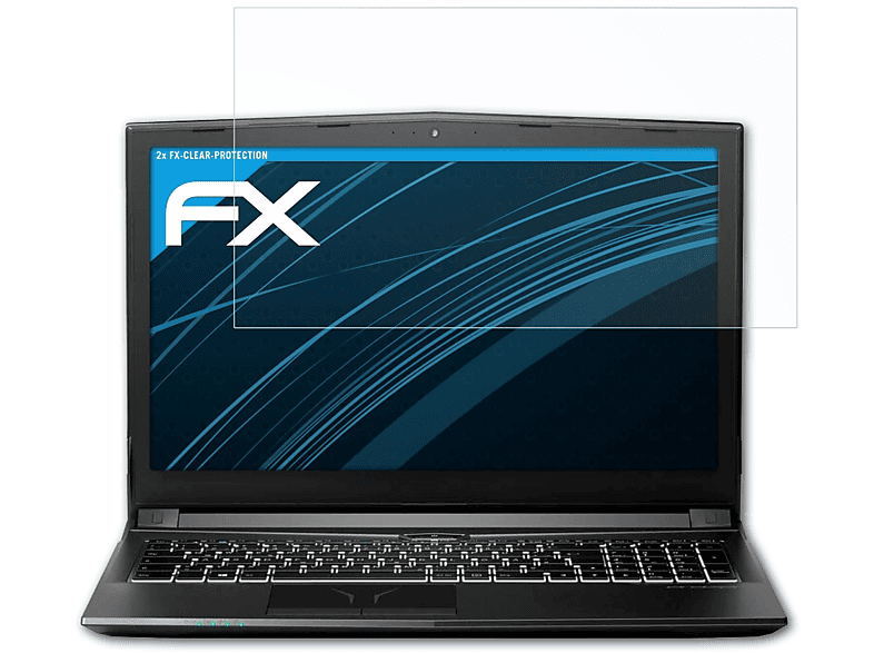 ATFOLIX 2x FX-Clear Displayschutz(für Medion Erazer P6605 (MD61490))