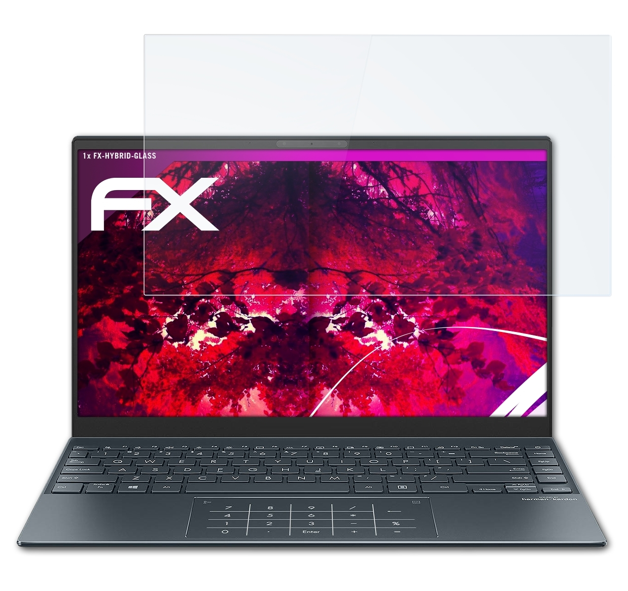 ATFOLIX FX-Hybrid-Glass Schutzglas(für Asus ZenBook (UX325EA)) 13