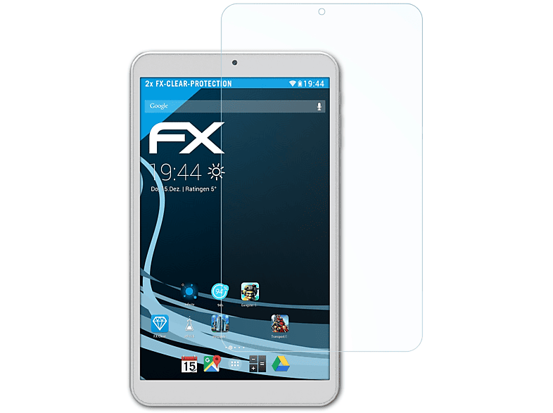 ATFOLIX 2x FX-Clear Displayschutz(für Archos WiFi) 80 Core