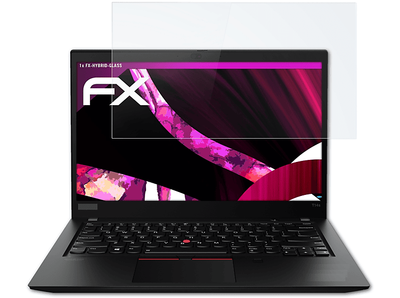 T14s) ATFOLIX Lenovo ThinkPad Schutzglas(für FX-Hybrid-Glass