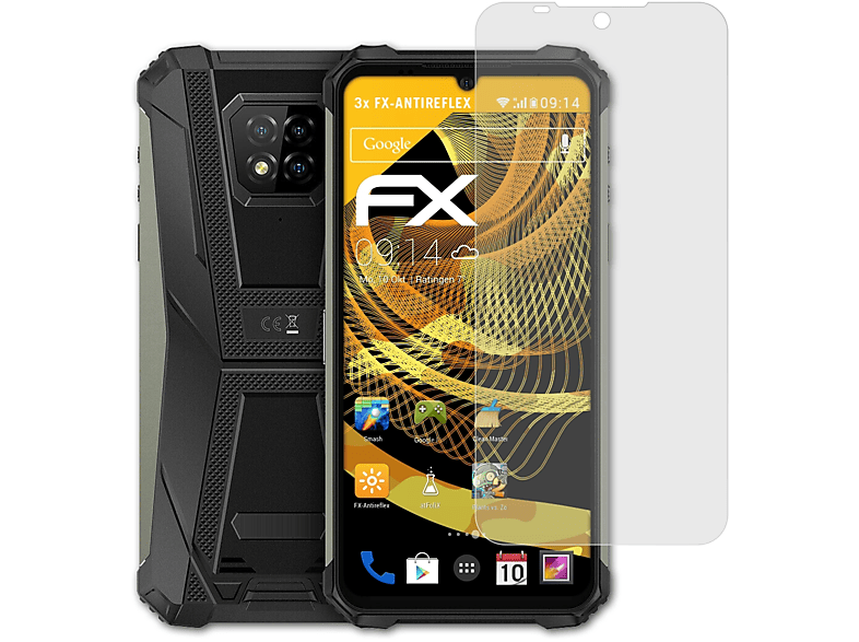 ATFOLIX 3x FX-Antireflex Displayschutz(für Ulefone Armor 8)