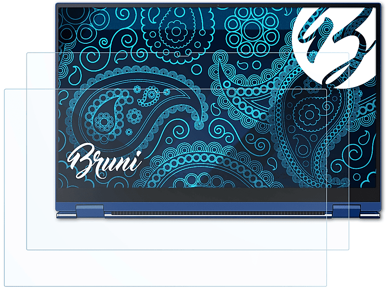 BRUNI 2x Basics-Clear Schutzfolie(für Samsung Galaxy Book Flex (13 inch))