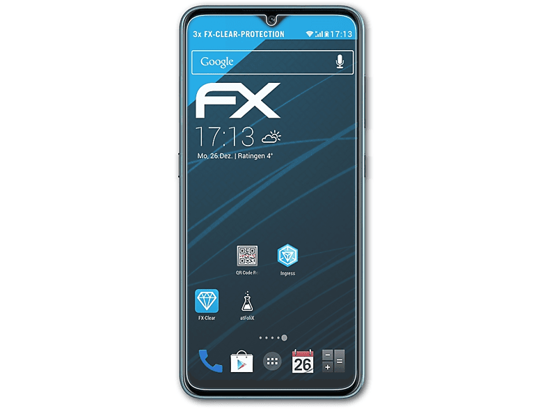 3x 2.3) ATFOLIX Nokia Displayschutz(für FX-Clear