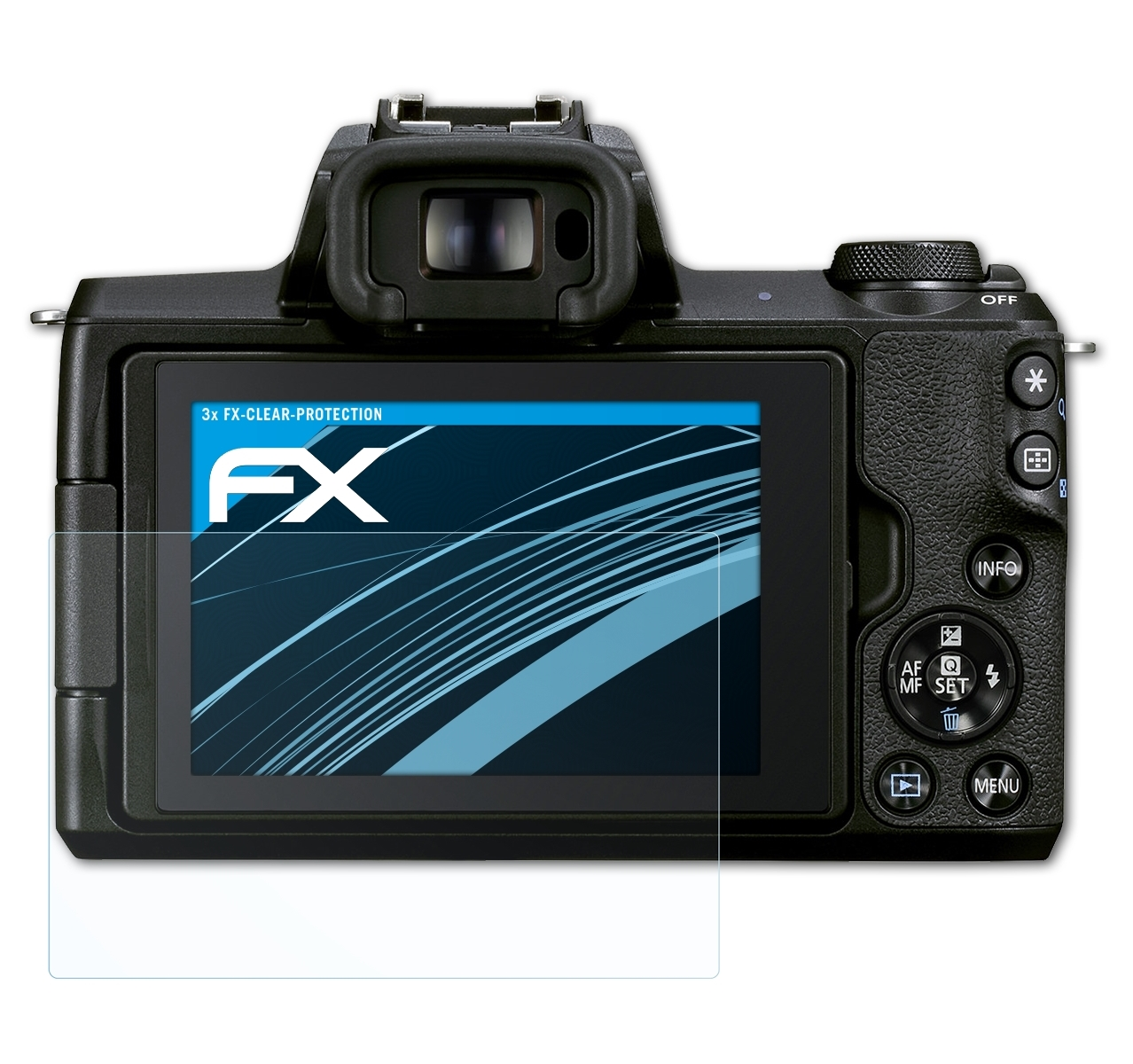 ATFOLIX 3x FX-Clear Displayschutz(für Canon EOS Mark II) M50
