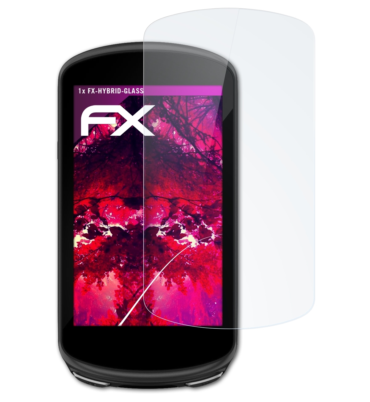 ATFOLIX FX-Hybrid-Glass Schutzglas(für Garmin Edge Plus) 1030