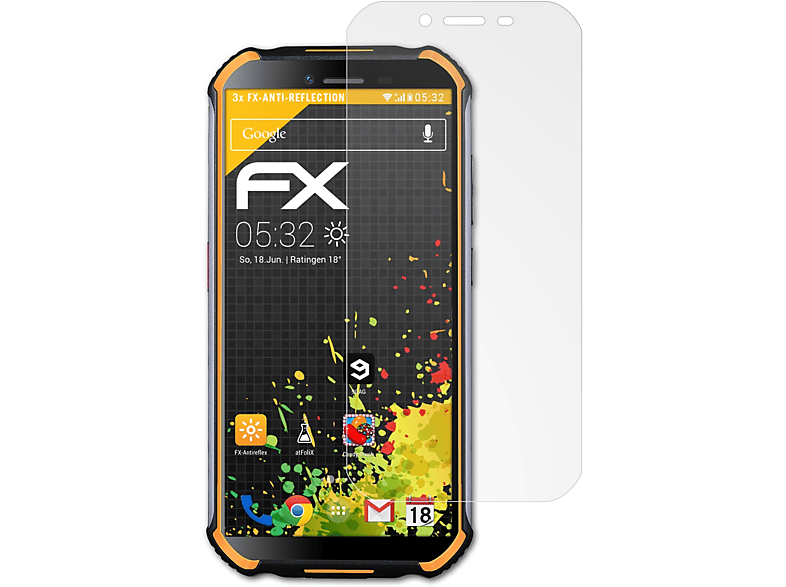 ATFOLIX 3x Pro) Displayschutz(für S40 Doogee FX-Antireflex