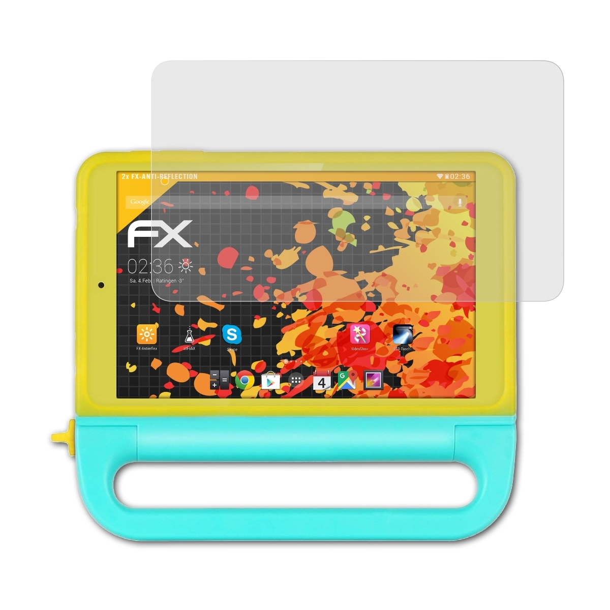 ATFOLIX 2x FX-Antireflex Dragon Touch Displayschutz(für K8)