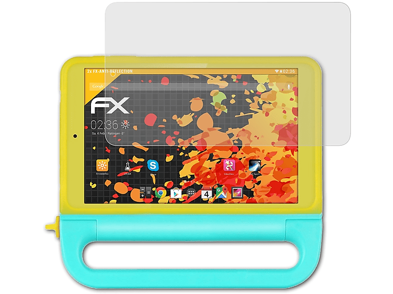 ATFOLIX 2x FX-Antireflex Displayschutz(für Dragon Touch K8)