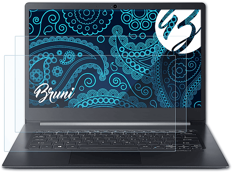 BRUNI 2x Basics-Clear Schutzfolie(für Acer X5) TravelMate