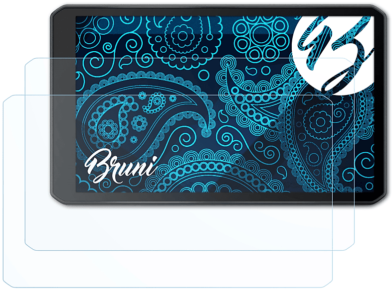 BRUNI 2x Basics-Clear dezl Garmin Schutzfolie(für LGV700)