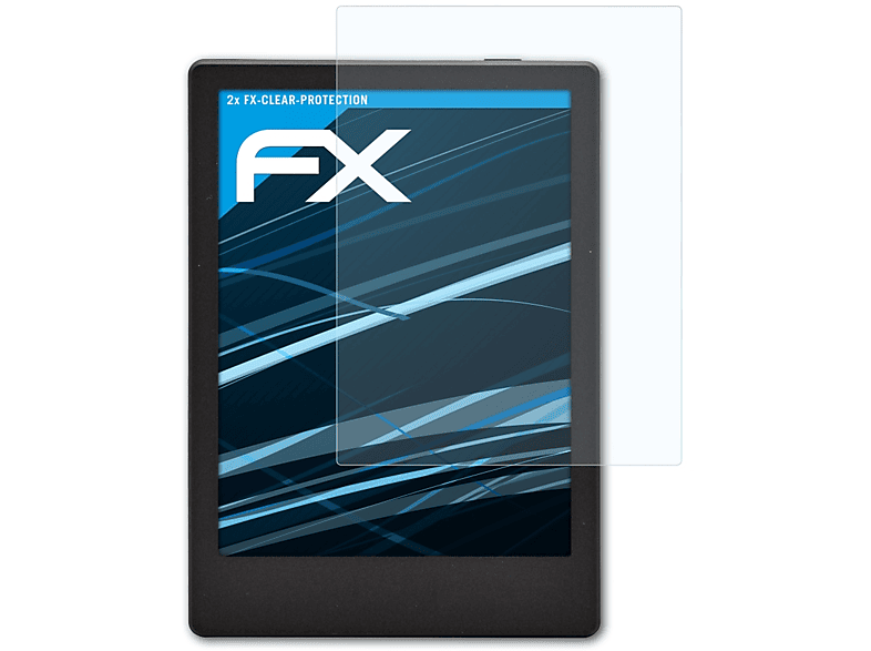2x BOOX 2 Color) Poke ATFOLIX FX-Clear Displayschutz(für