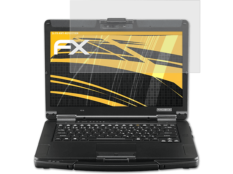 ATFOLIX 2x Displayschutz(für FX-Antireflex Panasonic 55) Toughbook