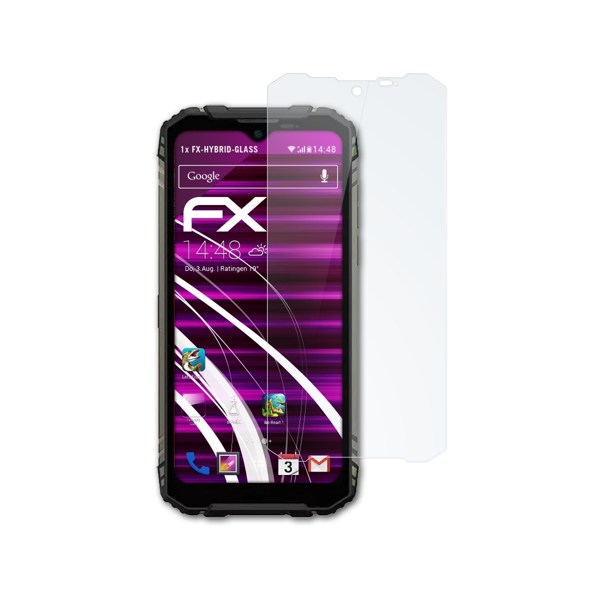 ATFOLIX FX-Hybrid-Glass Schutzglas(für S96 Doogee Pro)