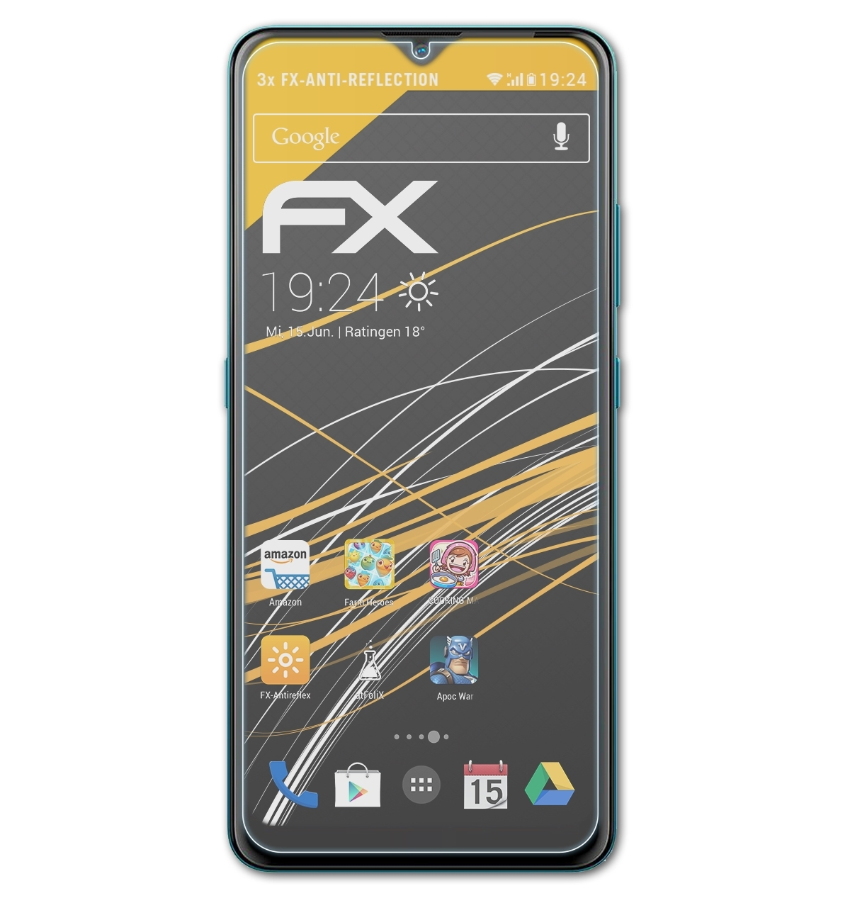 2.4) 3x ATFOLIX FX-Antireflex Displayschutz(für Nokia