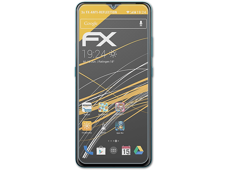 ATFOLIX 3x FX-Antireflex Displayschutz(für Nokia 2.4)