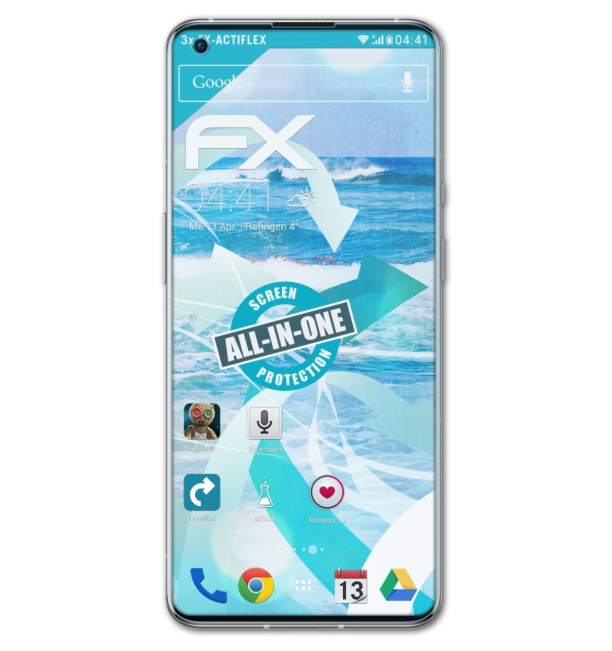 ATFOLIX 3x FX-ActiFleX OnePlus 9 Pro) Displayschutz(für