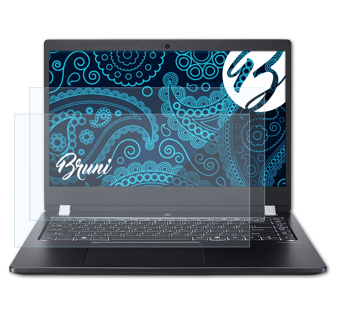 BRUNI 2x Basics-Clear Schutzfolie(für X3) TravelMate Acer