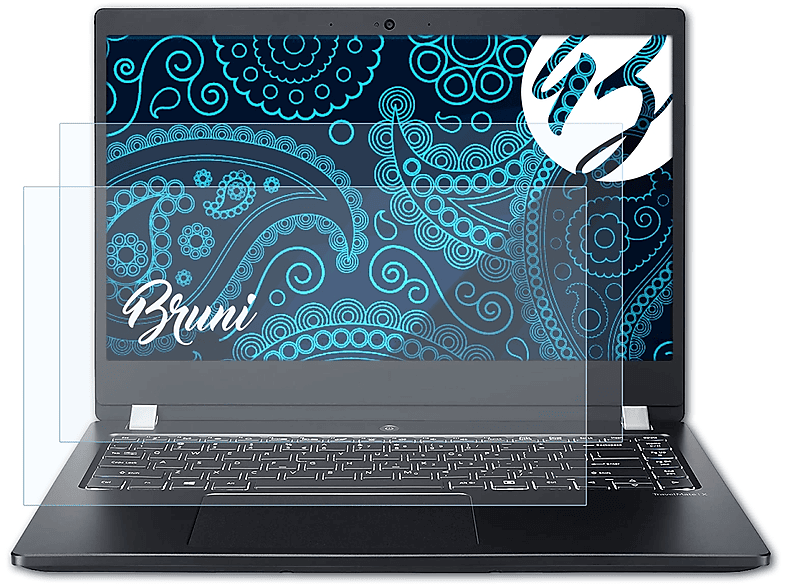 BRUNI 2x Acer Basics-Clear X3) TravelMate Schutzfolie(für