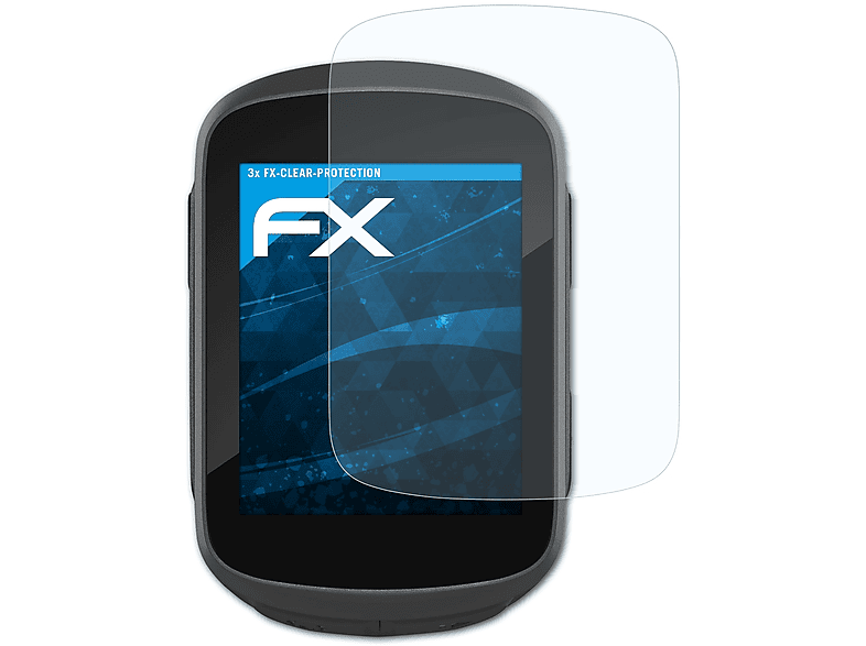 ATFOLIX 3x FX-Clear Displayschutz(für Garmin Edge 130 Plus)