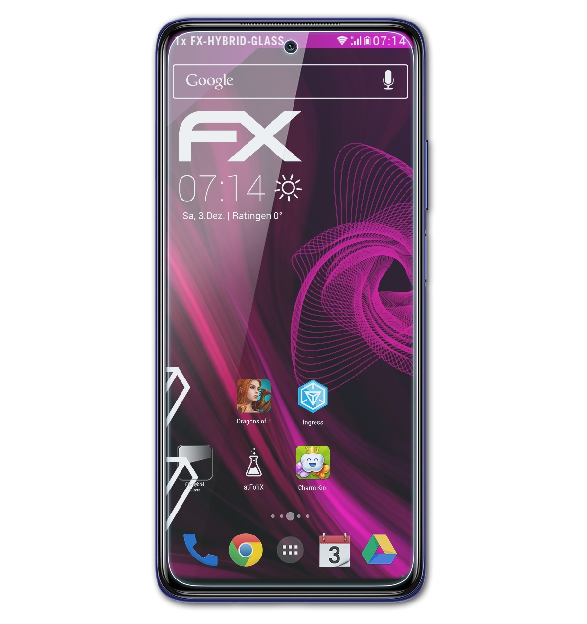 ATFOLIX FX-Hybrid-Glass Schutzglas(für Xiaomi 10i) Mi