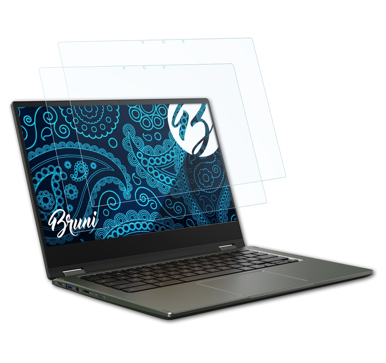BRUNI 2x Basics-Clear Schutzfolie(für Acer Chromebook 514) Spin