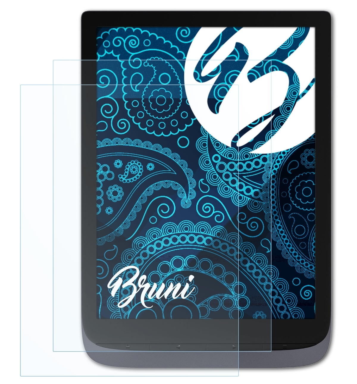 BRUNI 2x Pro) 3 Schutzfolie(für PocketBook InkPad Basics-Clear