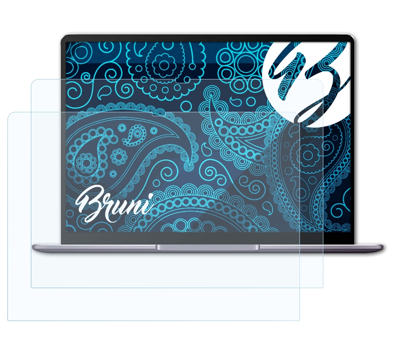 BRUNI 2x Basics-Clear Schutzfolie(für 13 Huawei MateBook (2020))