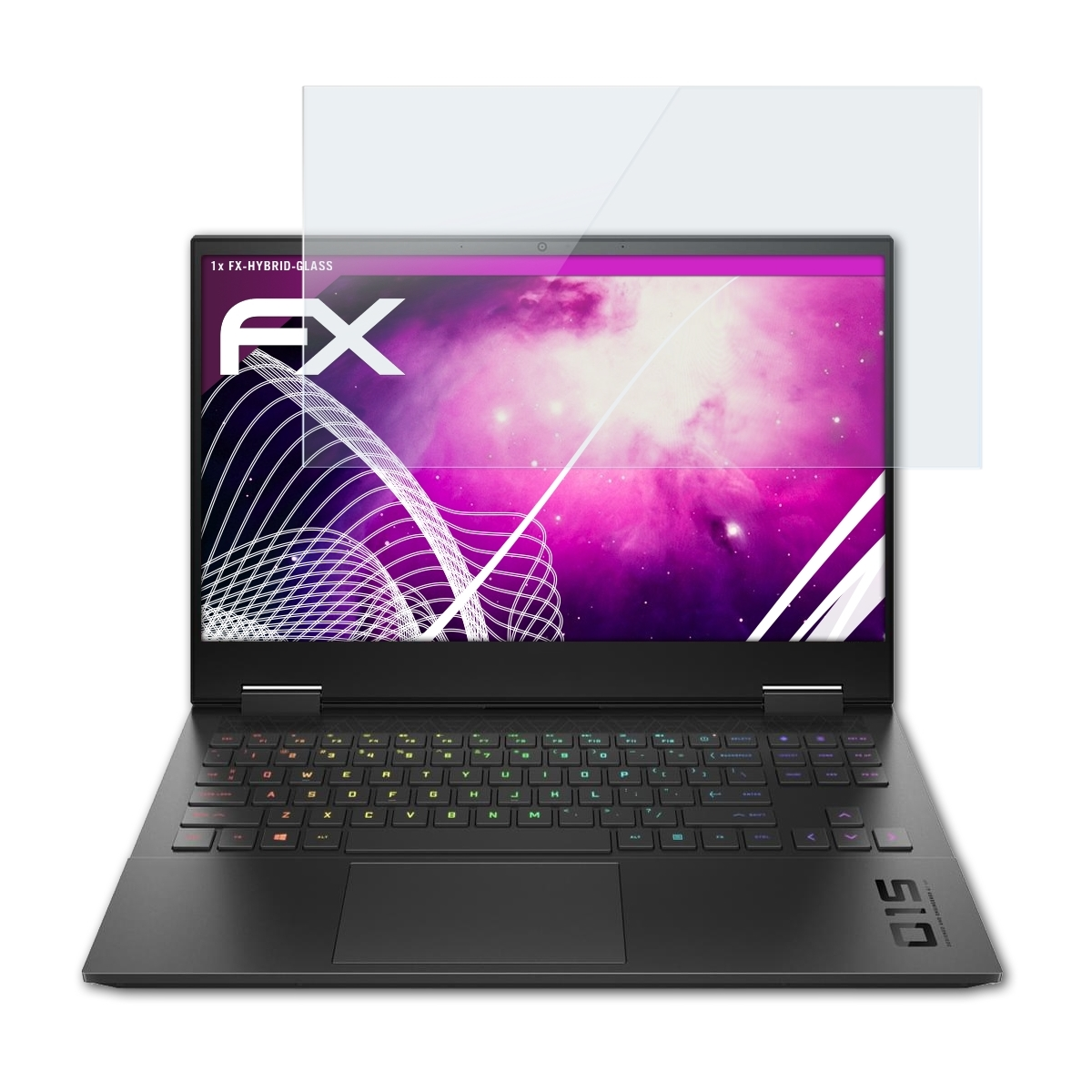 ATFOLIX FX-Hybrid-Glass Schutzglas(für 15-ek0456ng) HP Omen