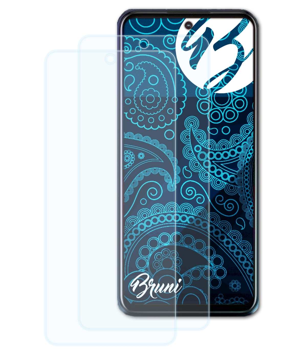 BRUNI Desire Pro) 2x Basics-Clear Schutzfolie(für 21 HTC