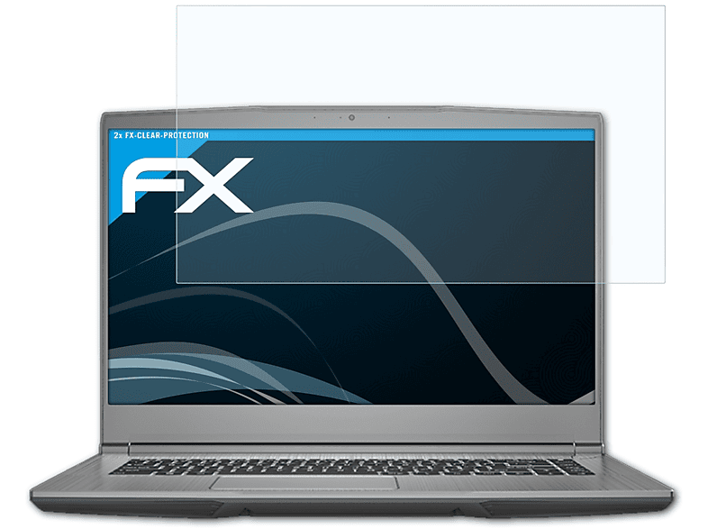 ATFOLIX 2x FX-Clear Displayschutz(für Creator 15M) MSI