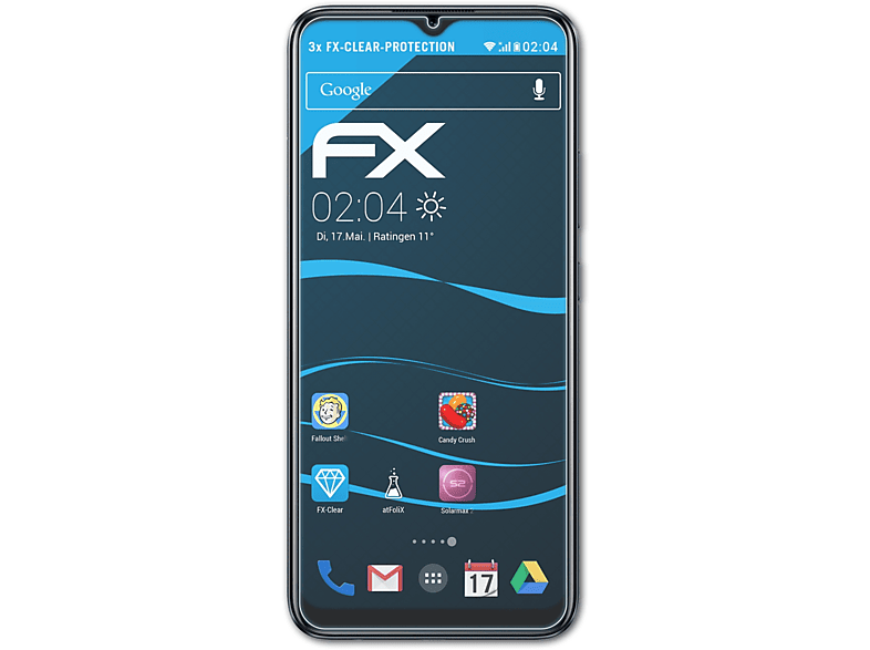 ATFOLIX 3x FX-Clear Displayschutz(für Realme C25)