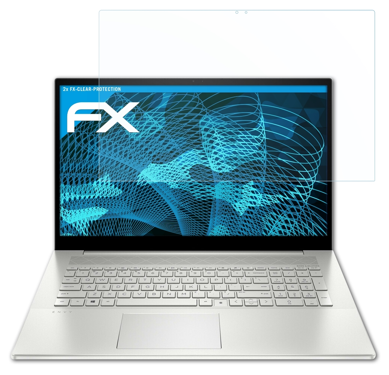 ATFOLIX 2x Displayschutz(für FX-Clear HP 17-cg1656ng) Envy