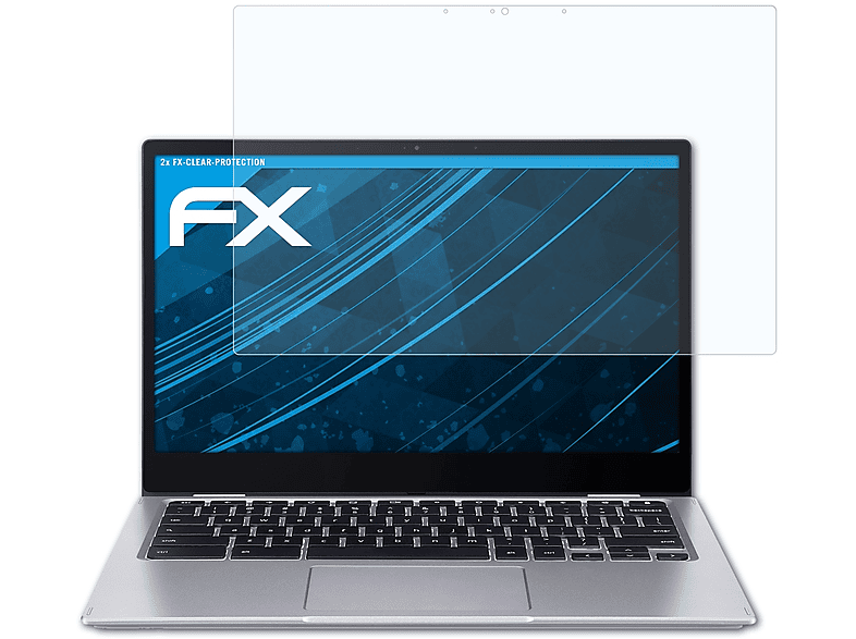 ATFOLIX 2x FX-Clear Displayschutz(für Acer Chromebook Spin 513)