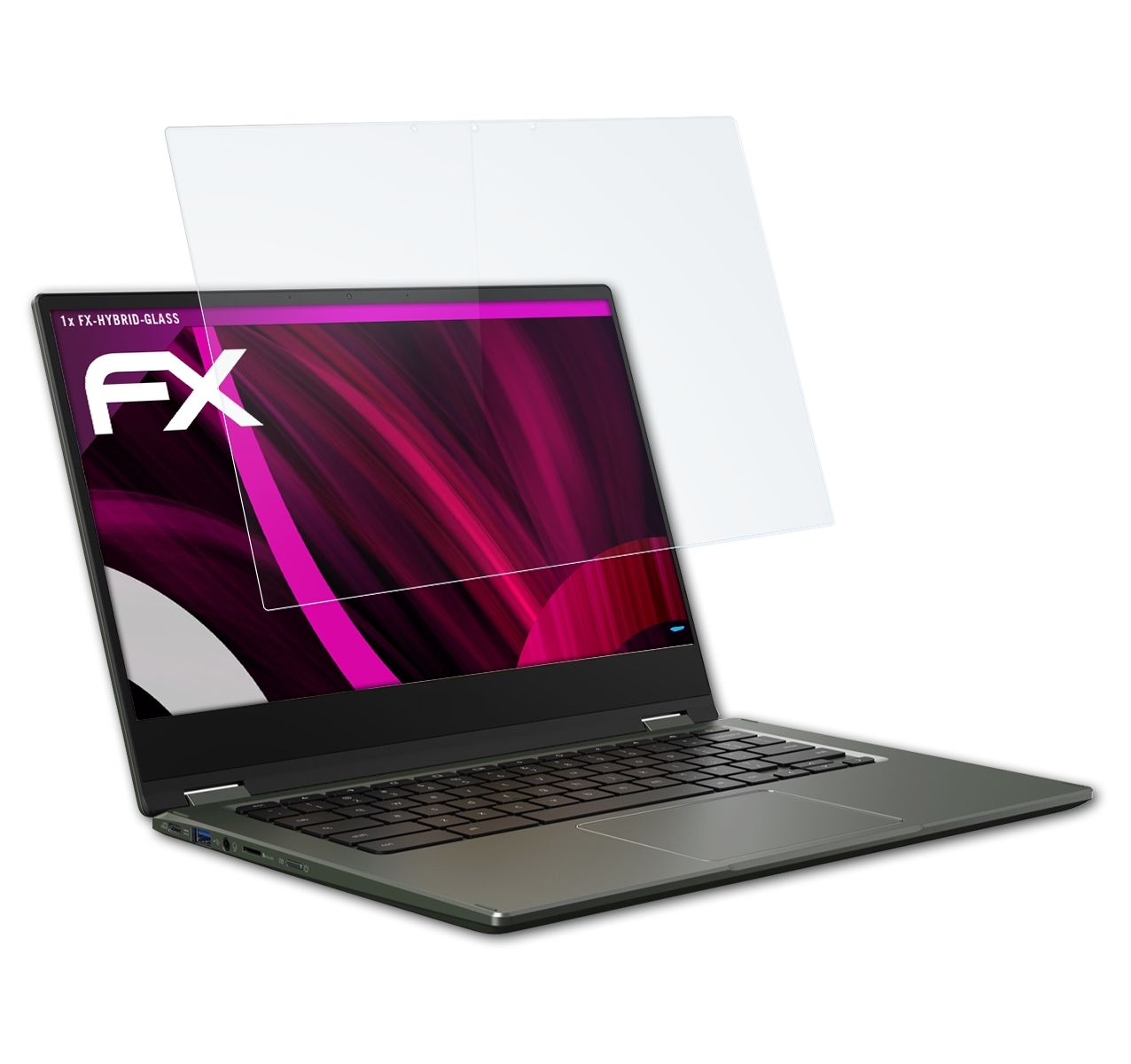 ATFOLIX FX-Hybrid-Glass Schutzglas(für 514) Chromebook Acer Spin