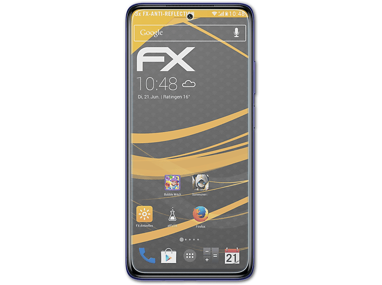 ATFOLIX 3x FX-Antireflex Xiaomi 10i) Mi Displayschutz(für