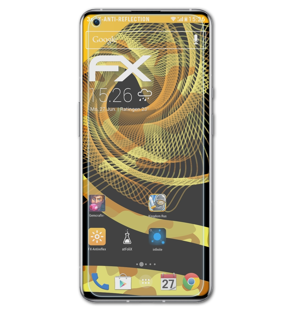 ATFOLIX 3x Displayschutz(für Pro) OnePlus 9 FX-Antireflex