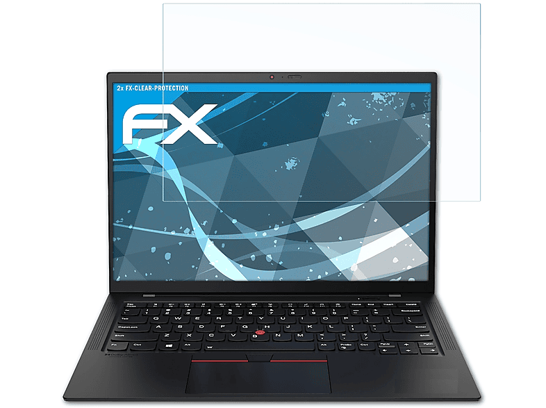 ATFOLIX 2x FX-Clear Displayschutz(für Lenovo ThinkPad X1 Carbon (9th Gen. 2021))