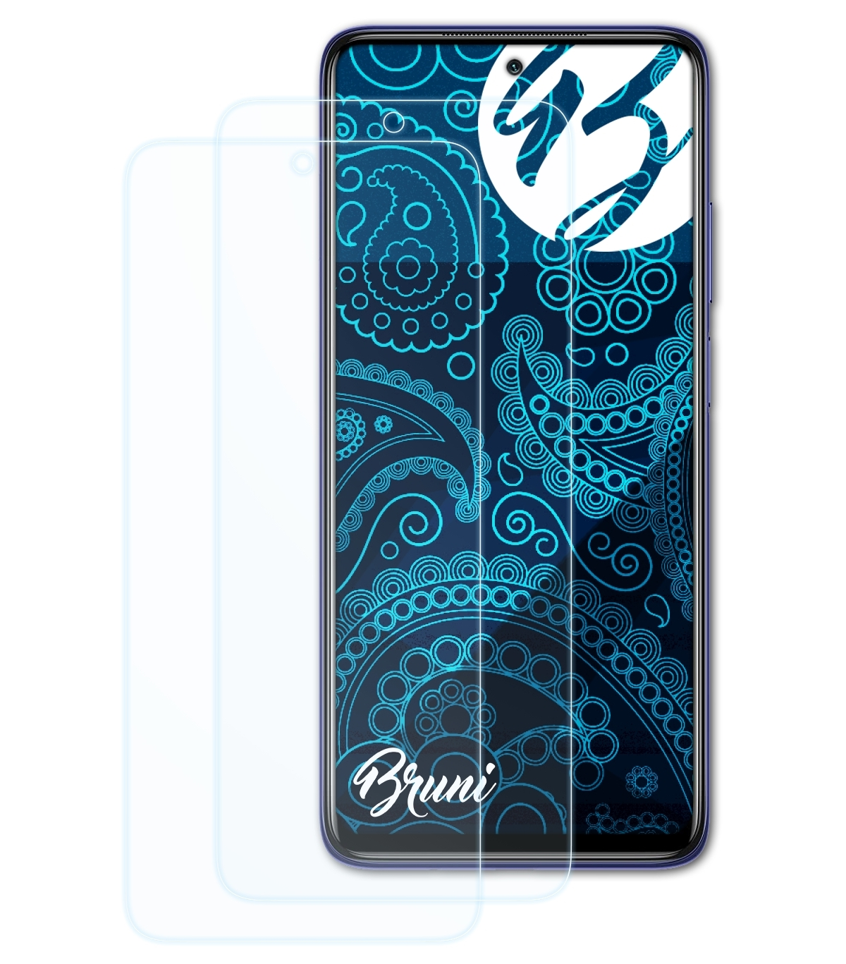 BRUNI 2x Basics-Clear Schutzfolie(für Xiaomi Mi 10i)