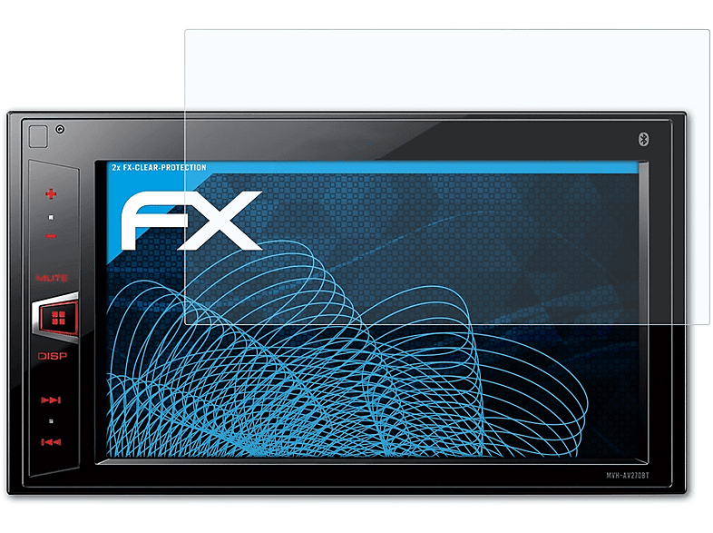 ATFOLIX 2x FX-Clear Displayschutz(für Pioneer MVH-AV270BT)