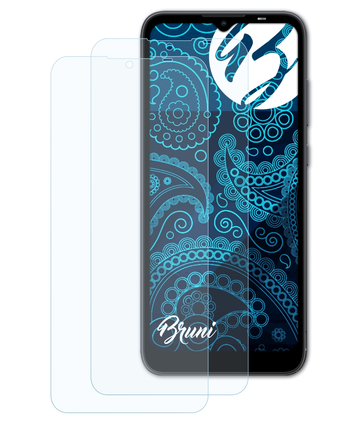 BRUNI 2x Basics-Clear Nokia Schutzfolie(für C20)