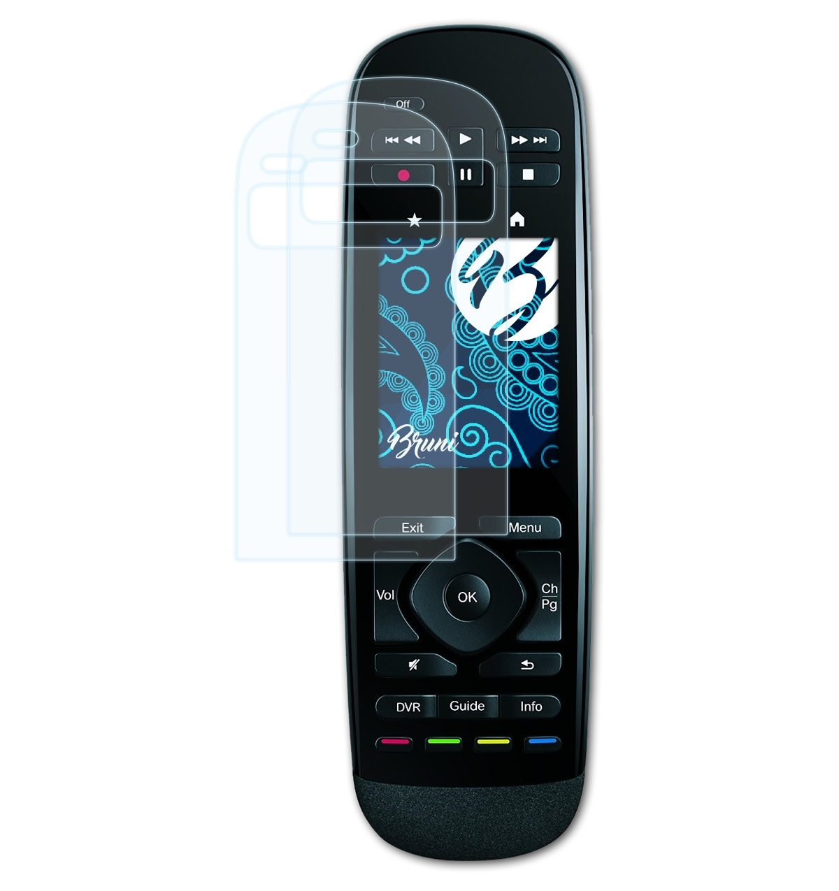 BRUNI 2x Ultimate / Touch Logitech Harmony Basics-Clear Schutzfolie(für One)