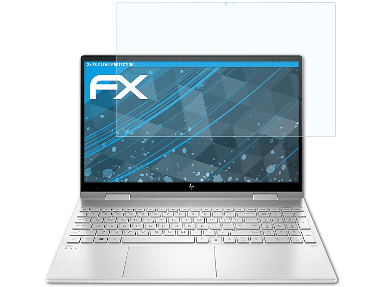 ATFOLIX 2x FX-Clear Displayschutz(für HP Envy x360 (15-ed1779ng))