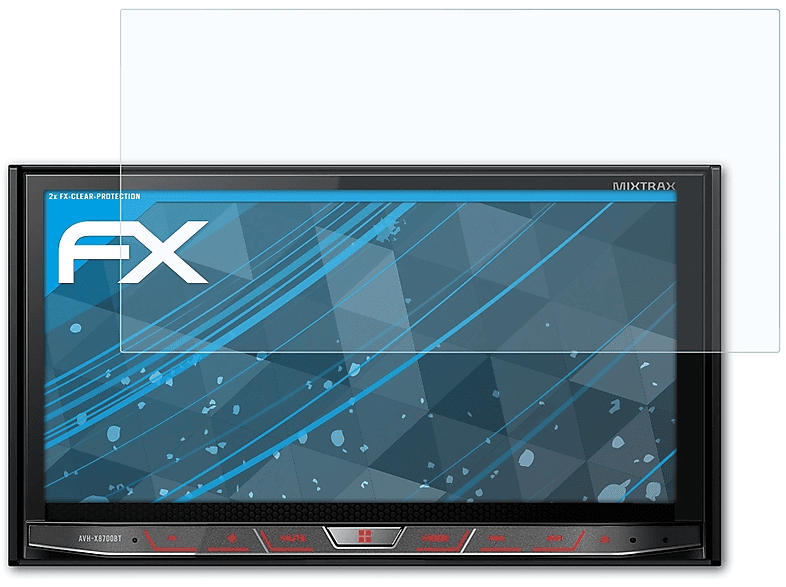 ATFOLIX 2x FX-Clear Pioneer / X8800BT) Displayschutz(für AVH-X8700BT