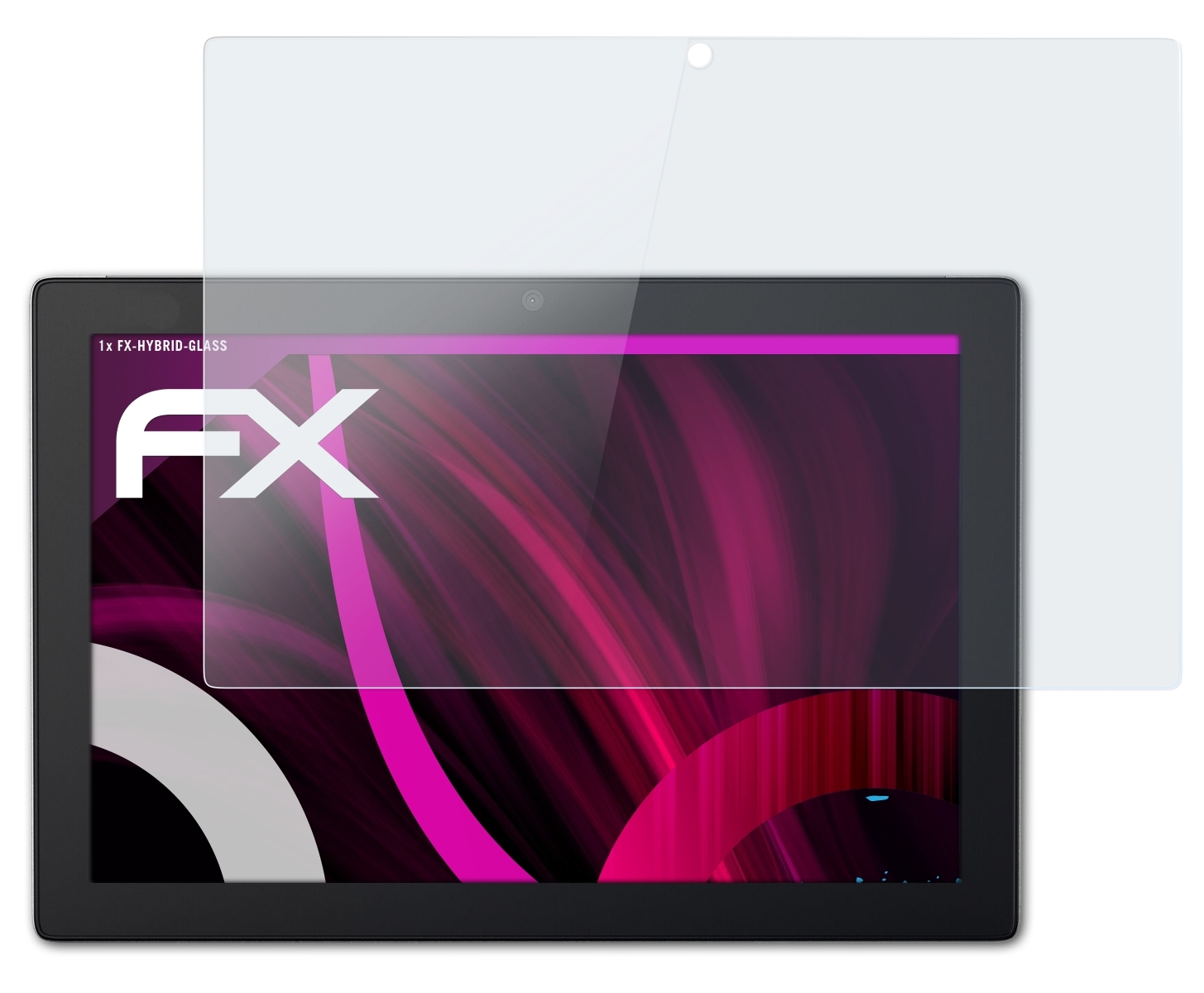 ATFOLIX FX-Hybrid-Glass Schutzglas(für Lenovo IdeaPad (510-12ISK)) MIIX