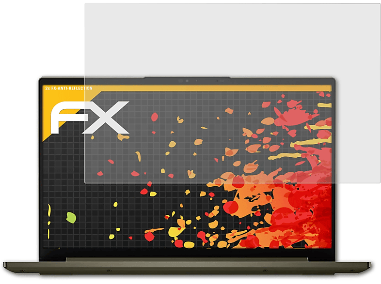 ATFOLIX 2x FX-Antireflex Displayschutz(für Lenovo Yoga Slim 7 (14 inch))