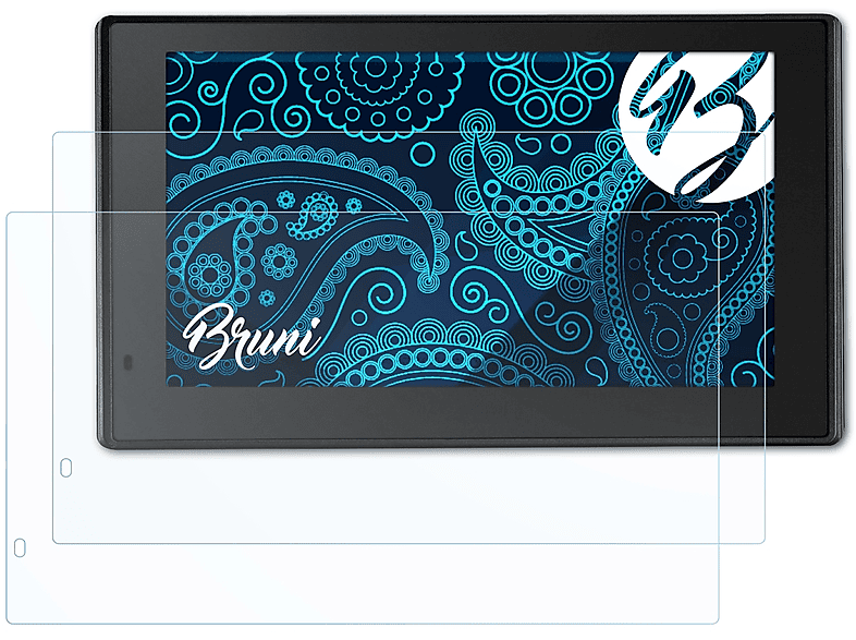 BRUNI 2x Basics-Clear Schutzfolie(für Garmin DriveSmart 50LMT-D)