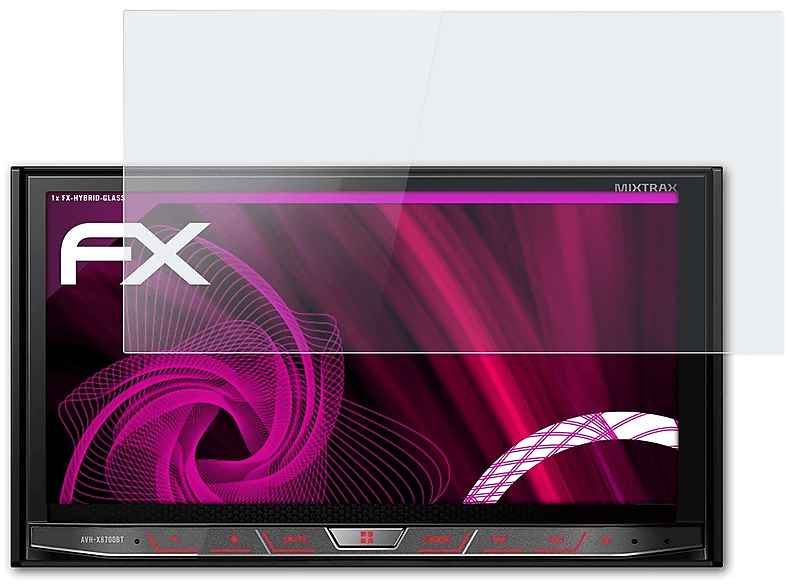 ATFOLIX FX-Hybrid-Glass Schutzglas(für Pioneer / X8800BT) AVH-X8700BT